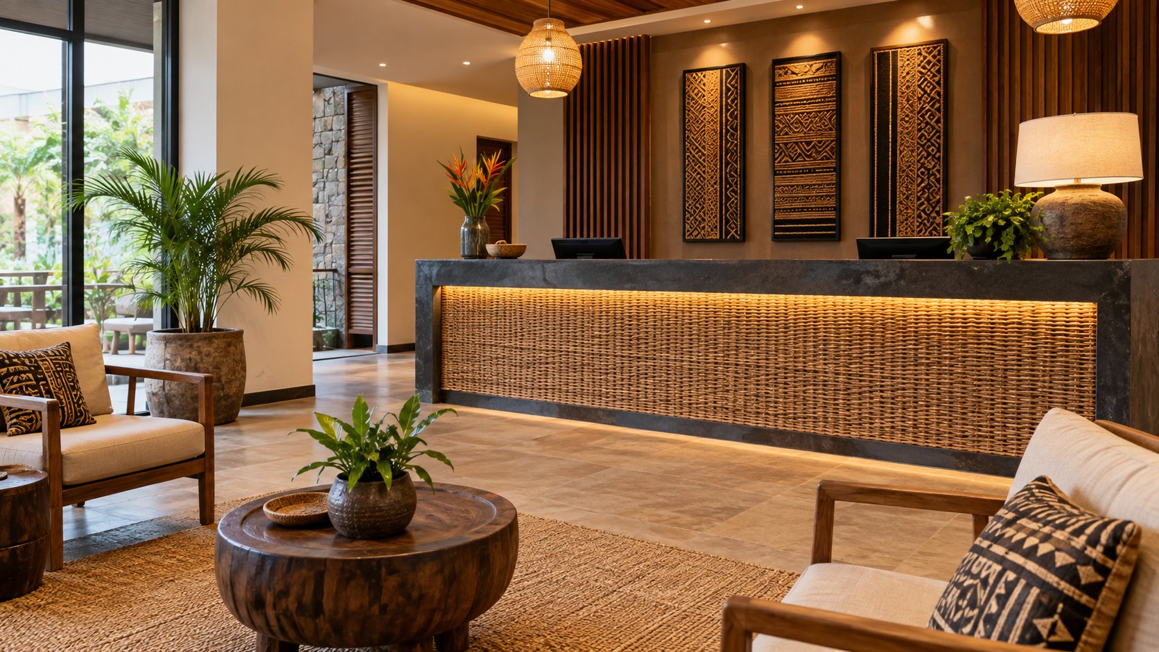 Reception and Lounge at Bil Lodge
